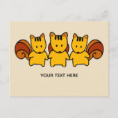 Carte Postale Écureuils Ajoutez Votre Propre Message Texte (Devant)