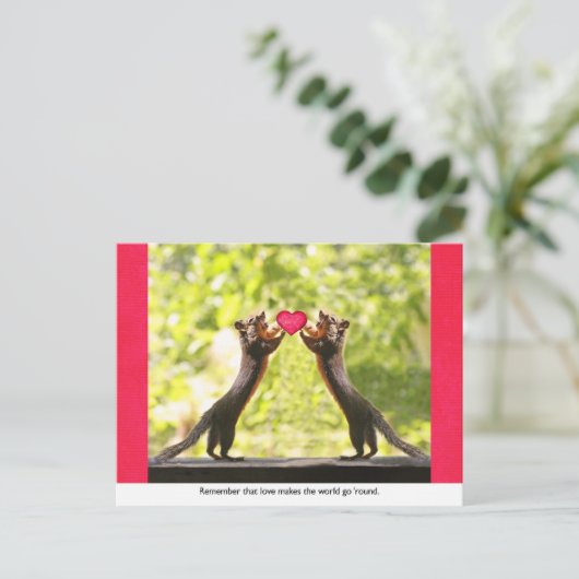 Carte Postale Écureuils amoureux (Debout devant)