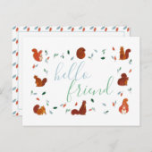 Carte Postale Écureuils mignons (Devant / Derrière)