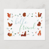 Carte Postale Écureuils mignons (Devant)