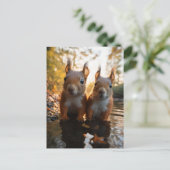 Carte Postale Écureuils mignons (Debout devant)