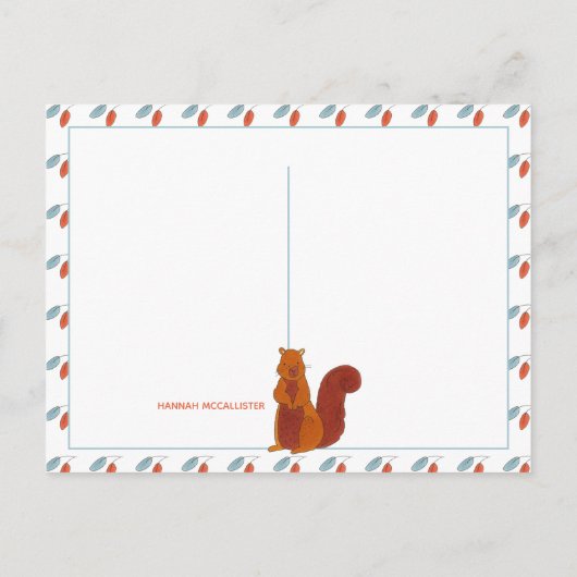 Carte Postale Écureuils mignons (Dos)