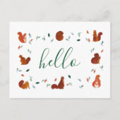 Carte Postale Écureuils mignons (Devant)