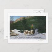 Carte Postale Ed Clark's Eskimo Dog Ranch, Dogsledding (Devant / Derrière)