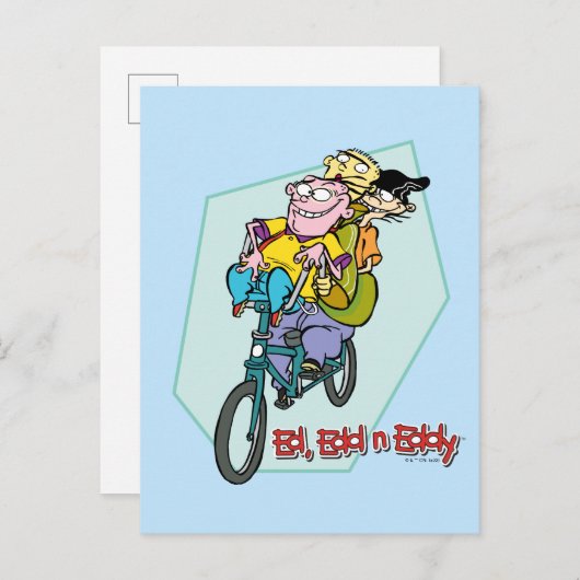 Carte Postale Ed, Edd, n Eddy on a Bike (Devant / Derrière)