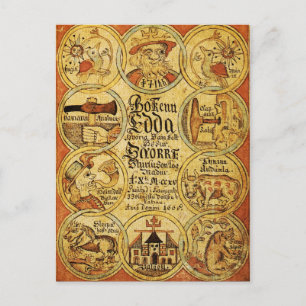 Carte Postale Edda Norse Mythologie