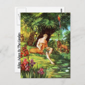 Carte Postale Eden Adam Dans Le Jardin (Devant / Derrière)