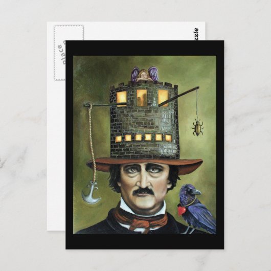 Carte Postale Edgar Allan Poe (Devant / Derrière)