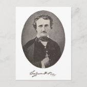 Carte Postale Edgar Allan Poe avec signature (Devant)