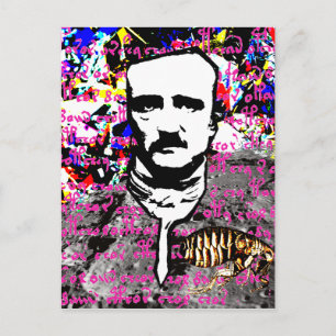 Carte Postale Edgar Allan Poe Flea Moon Lunar Voynich Manuscrit