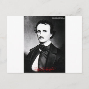 Carte Postale Edgar Allen Poe "La religion est" Citation de sage