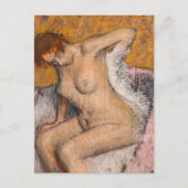Carte Postale Edgar Degas - Après le bain (Devant)