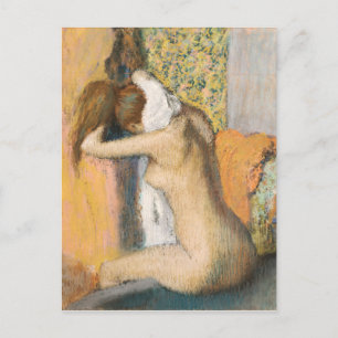 Carte Postale Edgar Degas   Après le bain, femme Sécher le cou