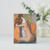 Carte Postale Edgar Degas - Après le bain, une femme essuie le c (Debout devant)