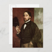Carte Postale Edgar Degas | Autoportrait, c.1862 (Devant / Derrière)