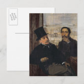 Carte Postale Edgar Degas | Autoportrait de l'Evariste de Valern (Devant / Derrière)