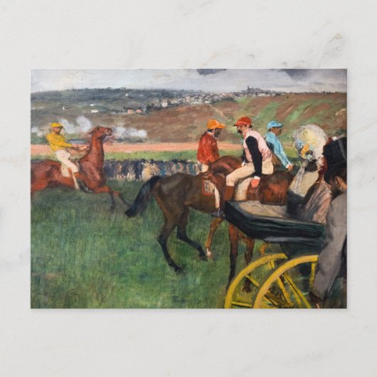 Carte Postale Edgar Degas - Aux courses (Devant)