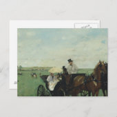 Carte Postale Edgar Degas - Aux courses dans la campagne (Devant / Derrière)