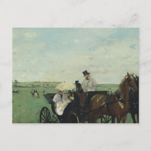 Carte Postale Edgar Degas - Aux courses dans la campagne