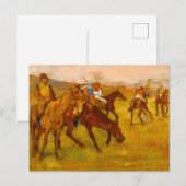 Carte Postale Edgar Degas avant la course (Devant / Derrière)