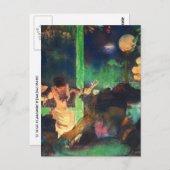 Carte postale : Edgar Degas - Cafe des Ambassadeur (Devant / Derrière)