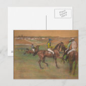 Carte Postale Edgar Degas - Chevaux de course (Devant / Derrière)