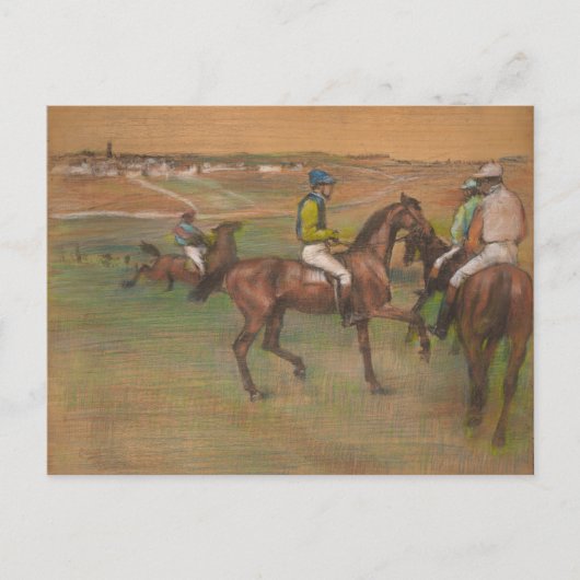 Carte Postale Edgar Degas - Chevaux de course (Devant)