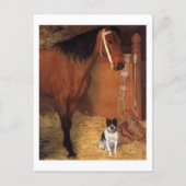 Carte postale Edgar Degas, Chien de Cheval aux écu (Devant)