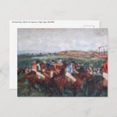 Carte Postale Edgar Degas - Course des hommes (Devant / Derrière)