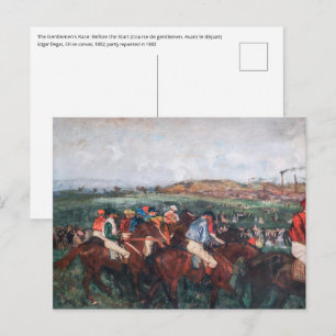 Carte Postale Edgar Degas - Course des hommes