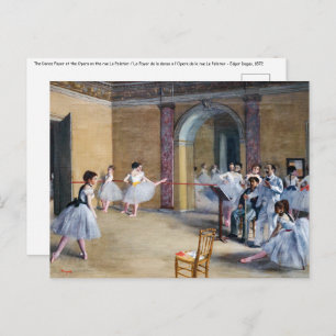 Carte Postale Edgar Degas - Dance Foyer, Opéra rue Le Peletier