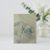 Carte Postale Edgar Degas | Dancer Fixing her Slipper, c.1865 (Debout devant)