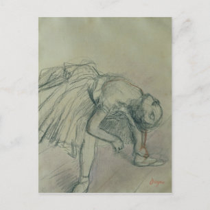 Carte Postale Edgar Degas   Dancer Fixing her Slipper, c.1865