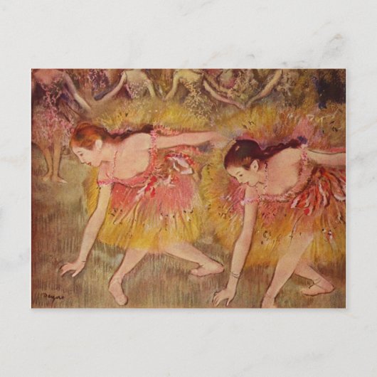 Carte Postale Edgar Degas Dancers Qui Se Dresse Vers Le Bas (Devant)