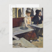 Carte Postale Edgar Degas | Dans un Café, ou l'Absinthe (Devant / Derrière)
