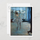 Carte Postale Edgar Degas | Danseur devant une fenêtre (Devant / Derrière)