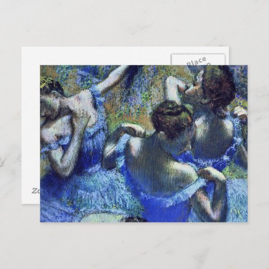 Carte Postale Edgar Degas - Danseurs Bleus (Devant / Derrière)