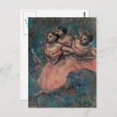 Carte Postale Edgar Degas | Danseurs en costumes rouges (Devant / Derrière)