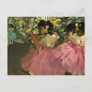 Carte Postale Edgar Degas - Danseurs En Rose