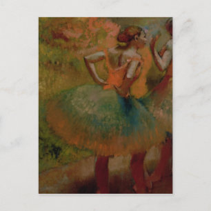 Carte Postale Edgar Degas   Danseurs Portant des jupes vertes