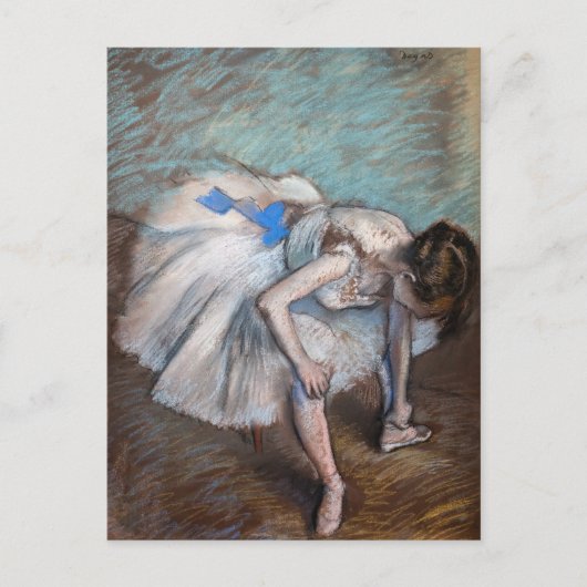 Carte Postale Edgar Degas - Danseuse assise (Devant)