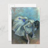 Carte Postale Edgar Degas | Danseuse assise, vers 1881-83 (Devant / Derrière)