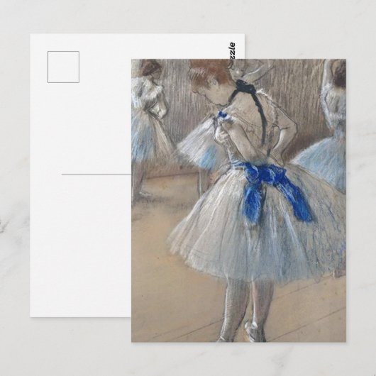 Carte Postale Edgar Degas, Danseuse de ruban bleu (Devant / Derrière)