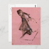 Carte Postale Edgar Degas - Danseuse glissant sur sa chaussure (Devant / Derrière)