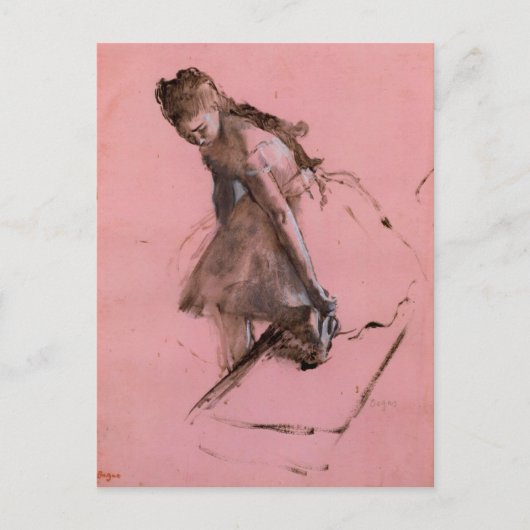 Carte Postale Edgar Degas - Danseuse glissant sur sa chaussure (Devant)