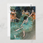Carte Postale Edgar Degas - Danseuse Qui Balaye. Danseur En Vert (Devant / Derrière)