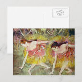 Carte Postale Edgar Degas - Danseuses de ballet (Devant / Derrière)