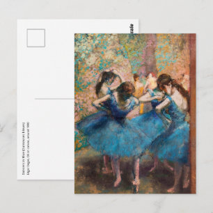 Carte Postale Edgar Degas - Danseuses en bleu