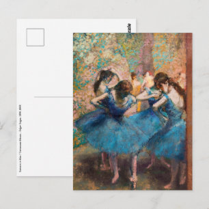 Carte Postale Edgar Degas - Danseuses en bleu