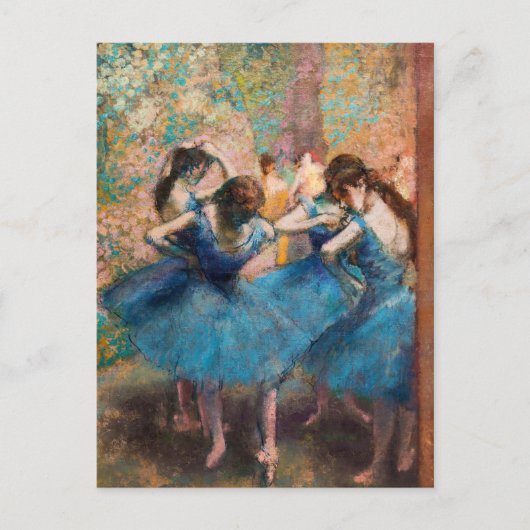 Carte Postale Edgar Degas - Danseuses en bleu (Devant)